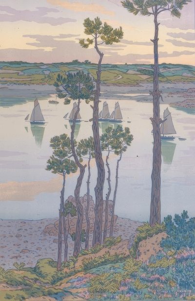 The Banks of the Trieux by Henri Rivière