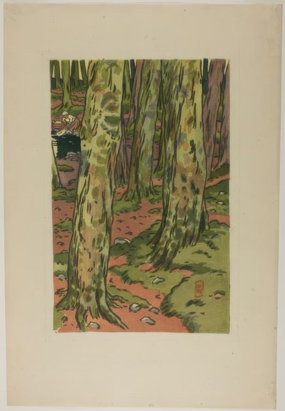 Washing Place under Trees at Loguivy by Henri Rivière