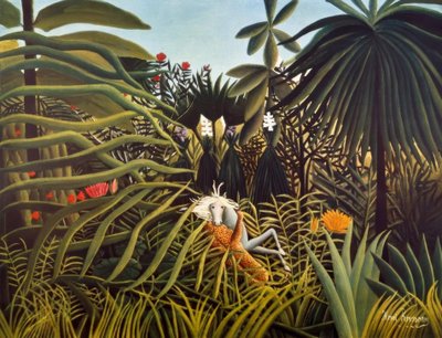 Horse Attacked by a Jaguar by Henri Rousseau