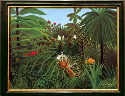Horse Attacked by a Jaguar by Henri Rousseau