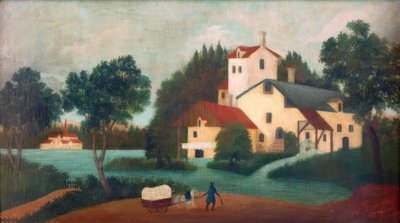 The Team in Front of the Mill by Henri Rousseau