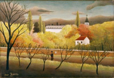 Landscape with Peasant by Henri Rousseau