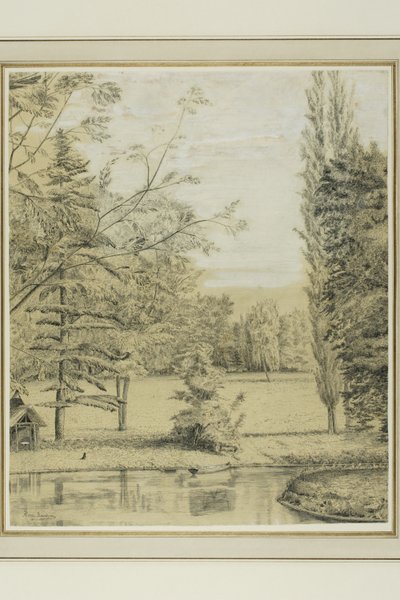River and Park Landscape by Henri Rousseau