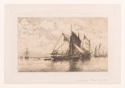 Fishing Boats on Calm Sea by Henri Seghers