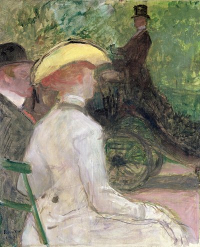In the Bois de Boulogne by Henri de Toulouse Lautrec