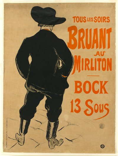 Aristide Bruant by Henri de Toulouse Lautrec