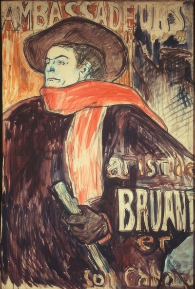 Aristide Bruant at the Ambassadors by Henri de Toulouse Lautrec