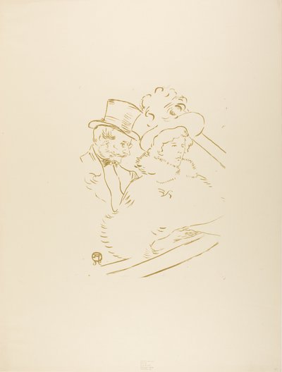 At the Concert by Henri de Toulouse Lautrec