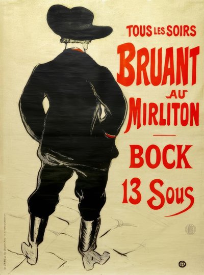 Bruant at the Mirliton by Henri de Toulouse Lautrec