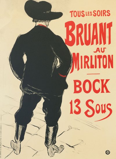 Bruant au Mirliton by Henri de Toulouse Lautrec