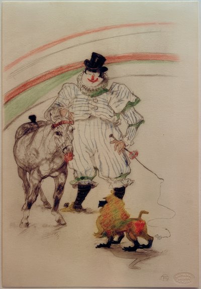 Horse and Trained Monkey by Henri de Toulouse Lautrec