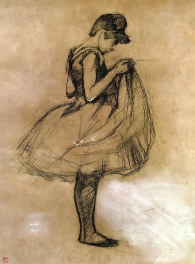 Dancer Adjusting Her Tights by Henri de Toulouse Lautrec