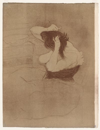 Elles: Woman Combing Her Hair by Henri de Toulouse Lautrec