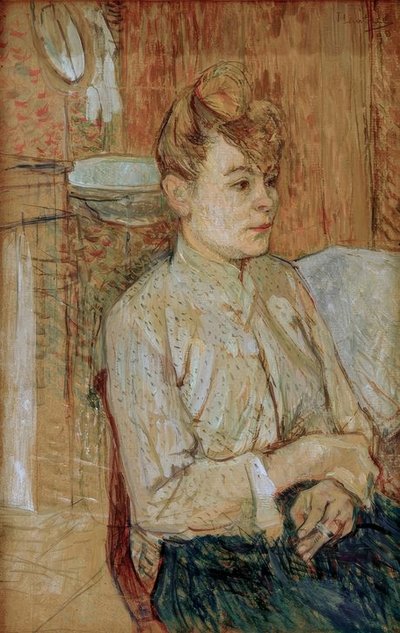 Woman with Cigarette by Henri de Toulouse Lautrec