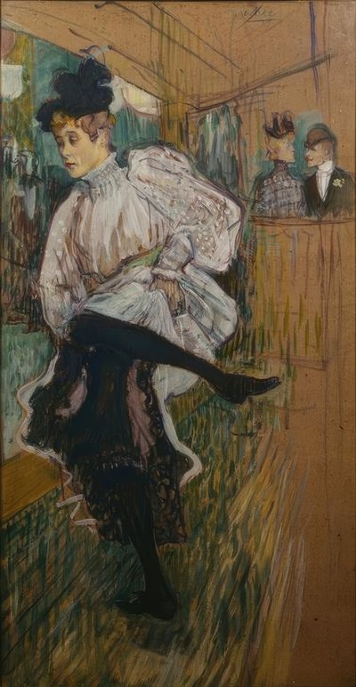 Jane Avril Dancing by Henri de Toulouse Lautrec