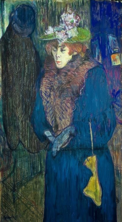 Jane Avril Entering the Moulin-Rouge by Henri de Toulouse Lautrec