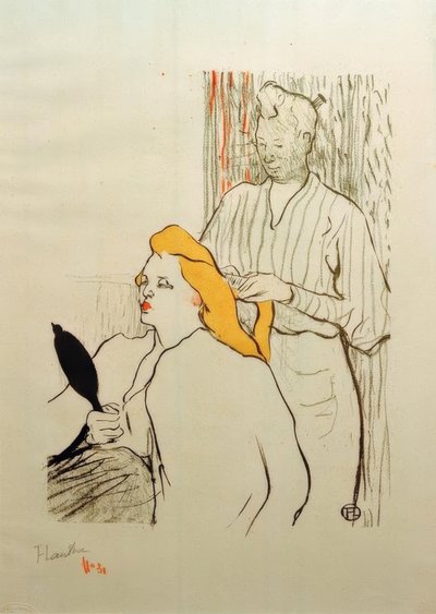 The Hairstyle by Henri de Toulouse Lautrec