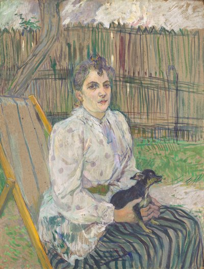 Lady with a Dog by Henri de Toulouse Lautrec