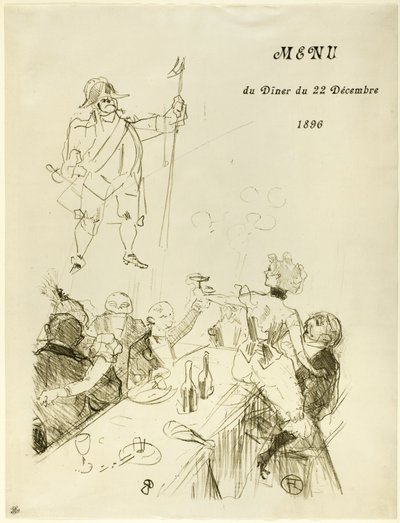 The Swiss, Menu by Henri de Toulouse Lautrec