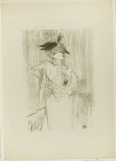 Mademoiselle Marcelle Lender, Standing by Henri de Toulouse Lautrec