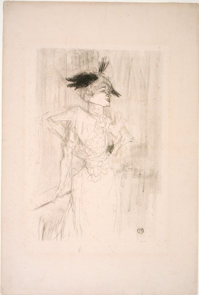 Mademoiselle Marcelle Lender, Standing by Henri de Toulouse Lautrec