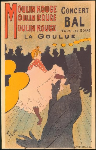 Moulin Rouge, La Goulue by Henri de Toulouse Lautrec