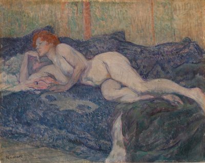 Nude Lying on a Couch by Henri de Toulouse Lautrec