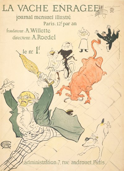 The Enraged Cow by Henri de Toulouse Lautrec