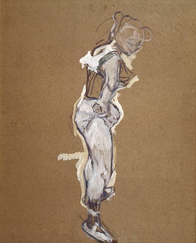 Trapezist Adjusting Her Tights by Henri de Toulouse Lautrec