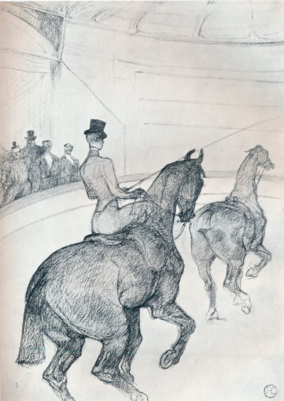 Trick-rider driving tandem by Henri de Toulouse Lautrec