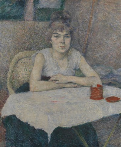 Young Woman at a Table by Henri de Toulouse Lautrec