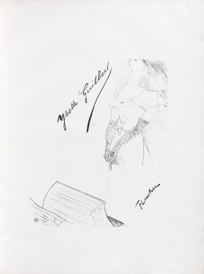 Yvette Guilbert-English Series: Frontispiece by Henri de Toulouse Lautrec