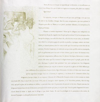 Yvette Guilbert - French Series: No. 13 by Henri de Toulouse Lautrec
