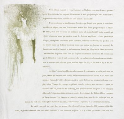 Yvette Guilbert - French Series: No. 3 by Henri de Toulouse Lautrec