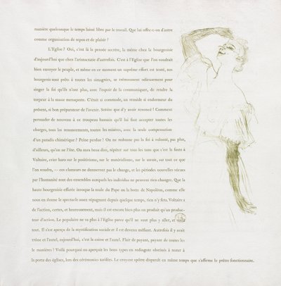 Yvette Guilbert - French Series: No. 7 by Henri de Toulouse Lautrec