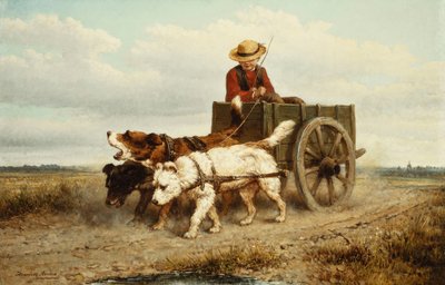 The Dog Cart by Henriëtte Ronner Knip