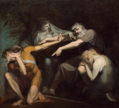 Oedipus Cursing His Son, Polynices by Henry  Fuseli