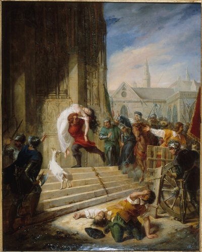 Quasimodo Saves Esmeralda from the Executioners by Henry
