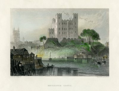 Rochester Castle, Kent, Mid 19th Century by Henry Adlard