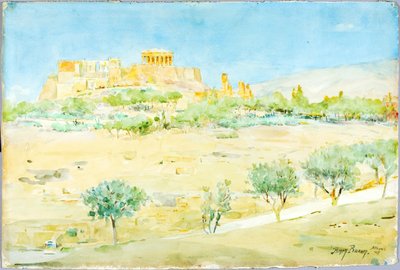 General View of the Acropolis at Sunset by Henry Bacon