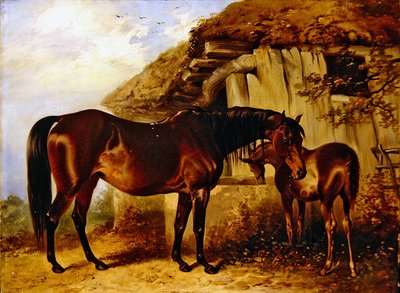 Mare and Foal by Henry Barraud