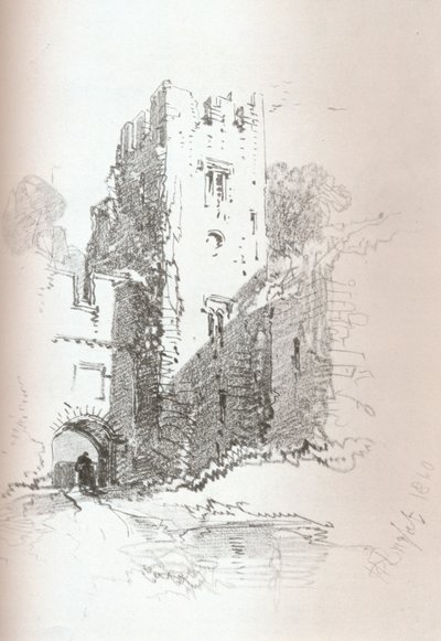 Crookston Castle, Near Paisley by Henry Bright