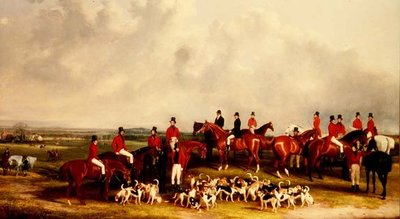 The Meet of the Buck Hounds, c.1845 by Henry Calvert