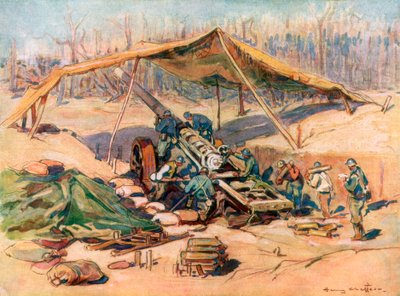 French Artillery Position, France by Henry Cheffer