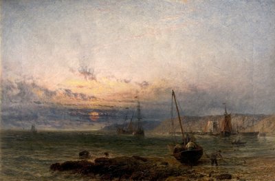 Coast Scene, Sunset by Henry Dawson