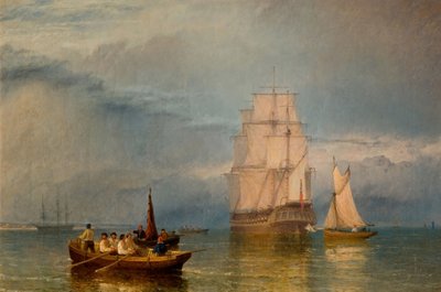 In Port - A Calm by Henry Dawson