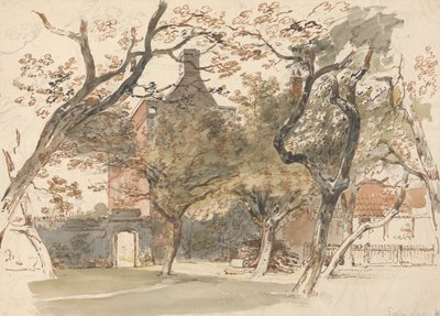 Part of a House and Garden by Henry Edridge