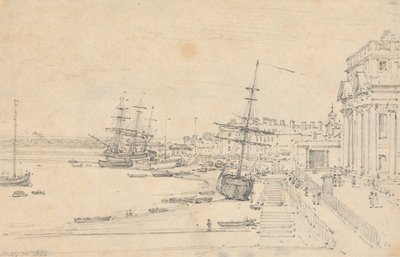 The Custom House, London by Henry Edridge