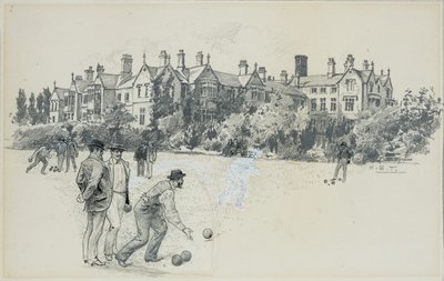 Cheadle Asylum from the Bowling Green by Henry Edward Tidmarsh