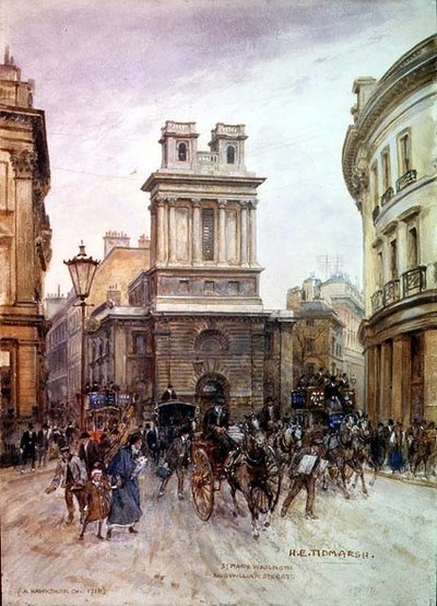 St. Mary Woolnoth: King William Street by Henry Edward Tidmarsh